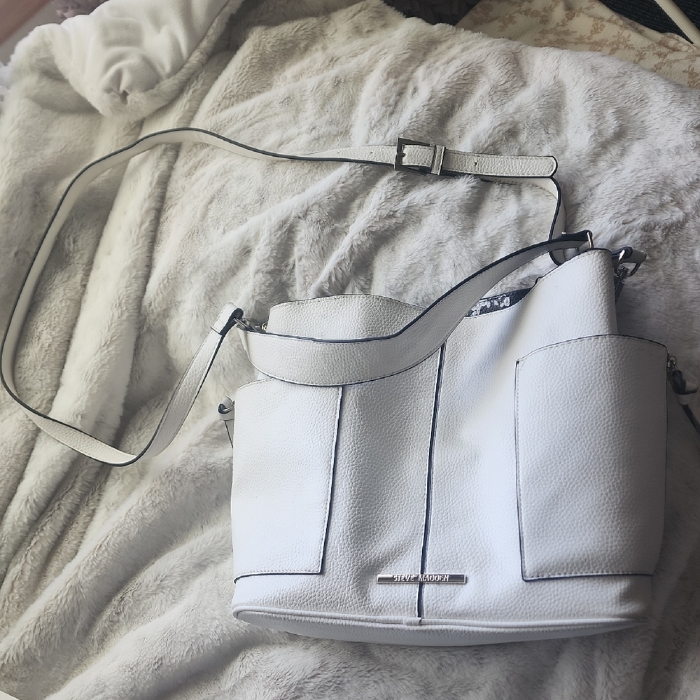 Steve Madden White Shoulder Bag